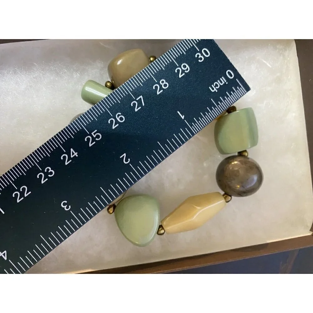 Faux Stone Stretch Bracelet Fits 7